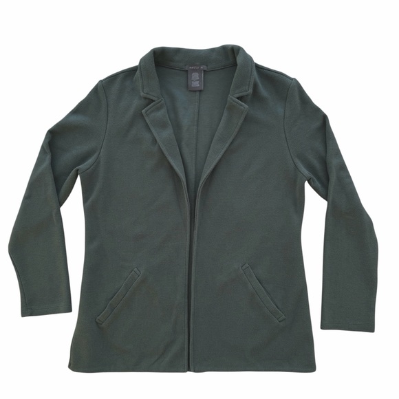 Matty M Jackets & Blazers - Matty M Dark Sage The Knit Boyfriend Stretch Blazer ~ Women's Large